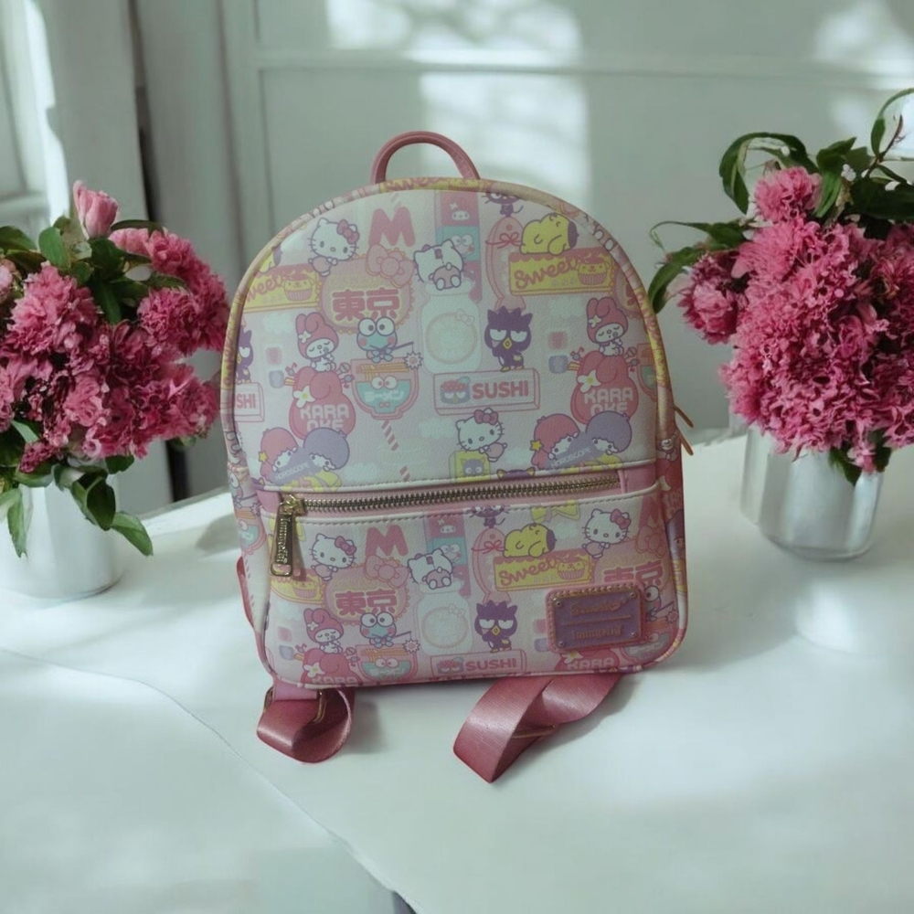 Hello Kitty Multicolor Graphic Backpack - image 1